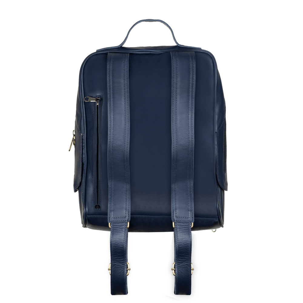 Zenith: Sac à dos - Cuir Bleu - Bleather Maroc