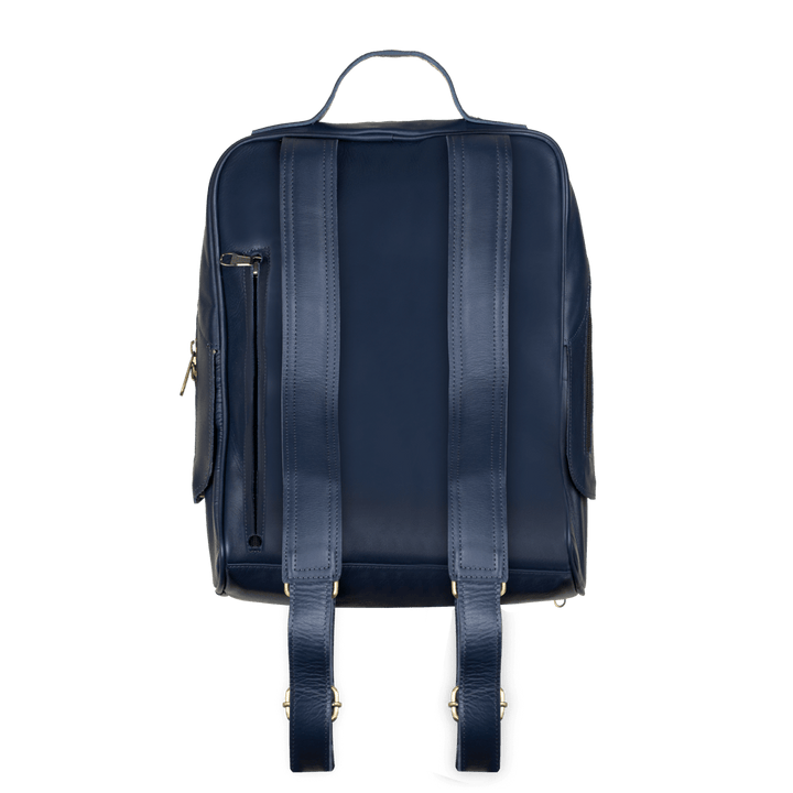 Zenith: Sac à dos - Cuir Bleu - Bleather Maroc