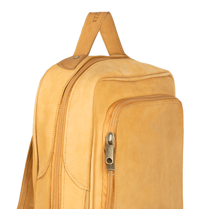 Zenith: Sac à dos - Nubuck Ambre - Bleather Maroc