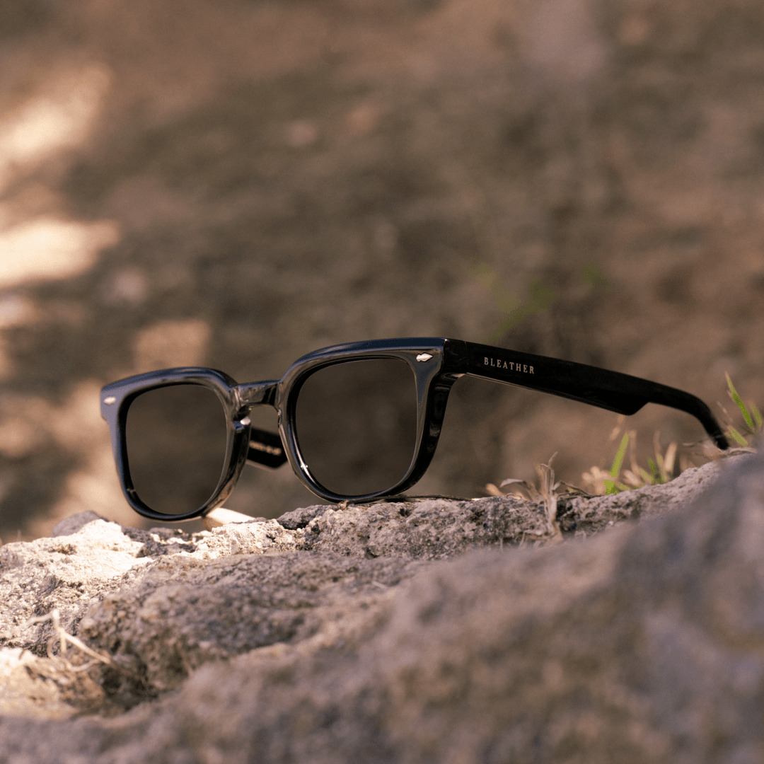 Zephyr: Lunettes de soleil de luxe Noir - Bleather Maroc