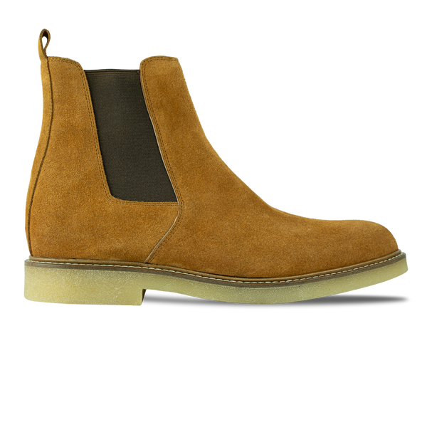 Foxton: Chelsea Boots Homme - Daim Cognac