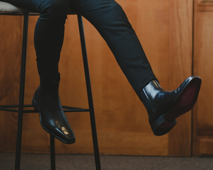 Cavan: Chelsea Boots Homme - Cuir Noir