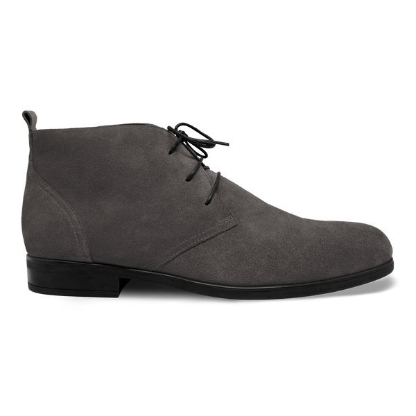 Ashley: Demi Bottes Homme- Daim Gris