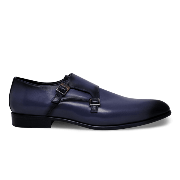 Budd: Chaussures à boucles - Cuir  Bleu